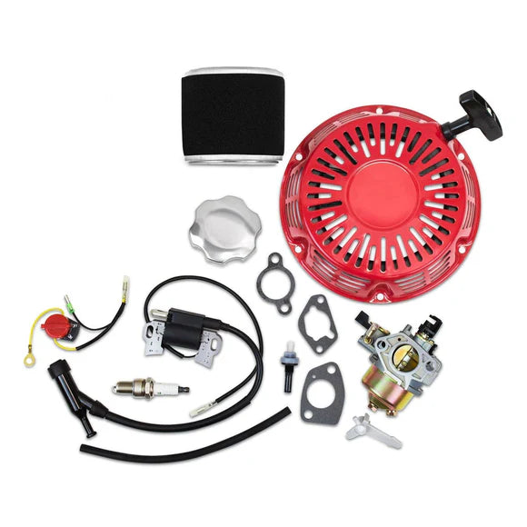 Kit de ajuste serve para Lifan LF4WP LF4WP-CA Recoil Carburador Bobina de ignição Vela de ignição Filtro de ar 10w30 Óleo