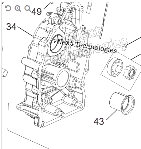 Bearing PTO Cranshaft # 43 CH940- S/N 4900304621